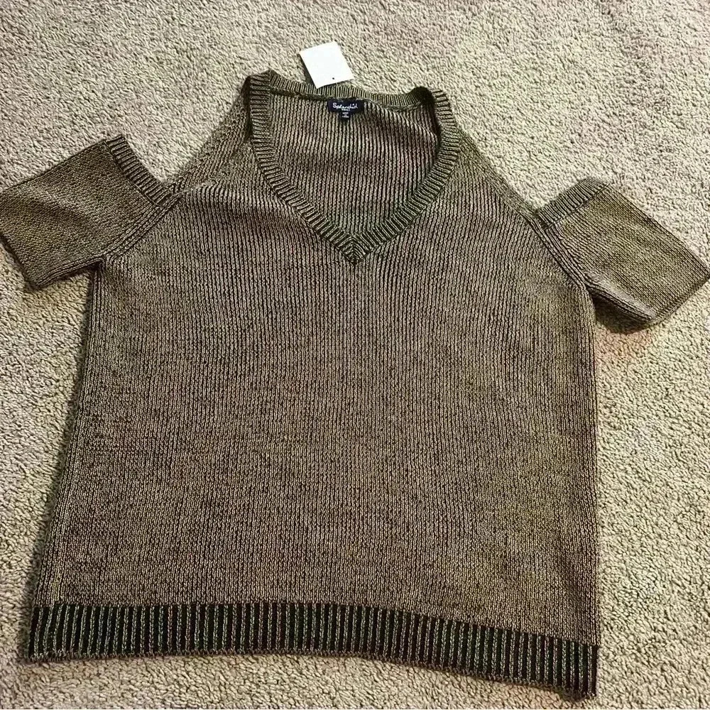 Splendid Surrey Marl Cold Shoulder Pullover Sweater Women's Size S (Small) New